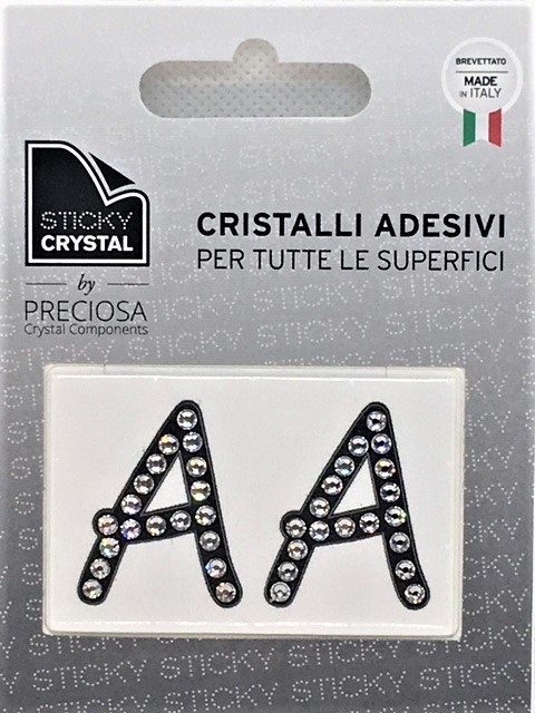 Lettere adesive con Cristalli Preciosa - Monticone Sport